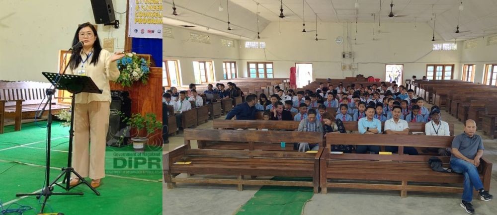 ADC Mon Temjennaro Longkumer addressing the literary fest cum career counselling program held at Tizit on April 27.